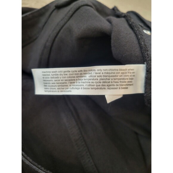 NWT Eloquii Women's Black Denim Front Split Hem Straight Leg Jeans Size 22 - Picture 11 of 11